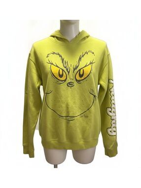 HOODIE The Grinch Yellow green Hoodie Sweatshirt Size XS